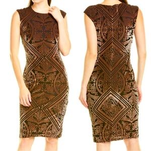 🧡🖤Vince Camuto BRB Velour Dress🖤🧡